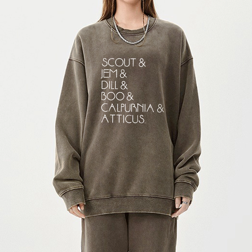 Pagewings To Kill A Mockingbird Unisex Washed Sweatshirt