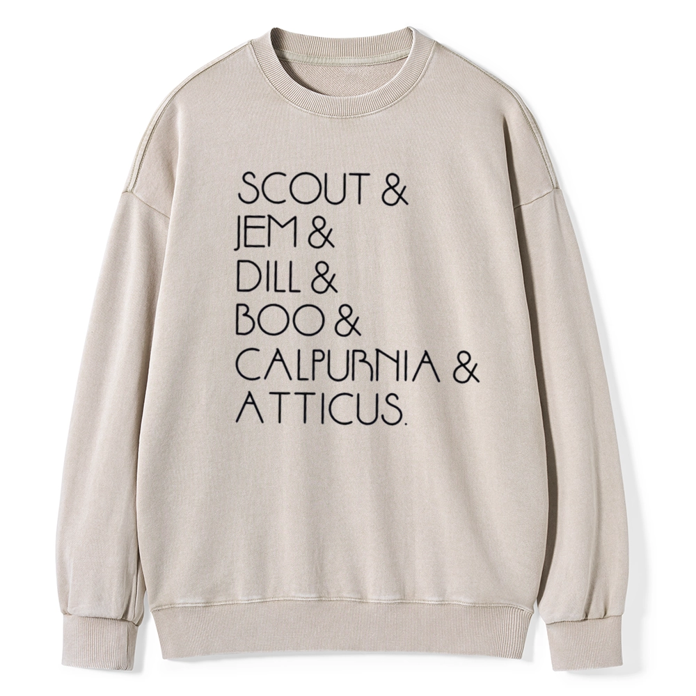 Pagewings To Kill A Mockingbird Unisex Washed Sweatshirt