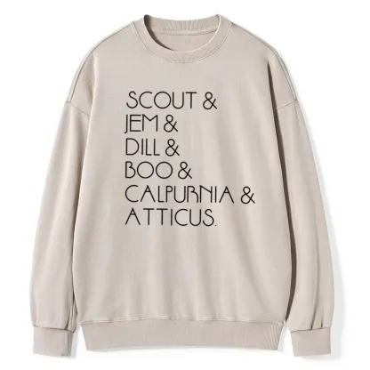 Pagewings To Kill A Mockingbird Unisex Washed Sweatshirt