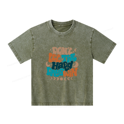 Pagewings Don't Let The Hard Days Win Unisex Kids Washed T-shirt