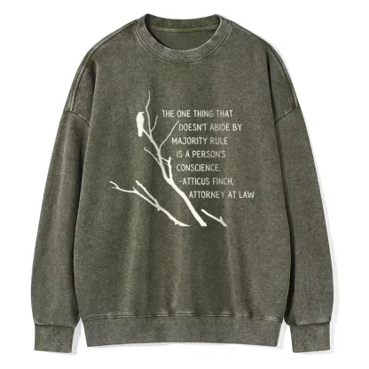 Pagewings  To Kill a Mockingbird Unisex Washed Sweatshirt