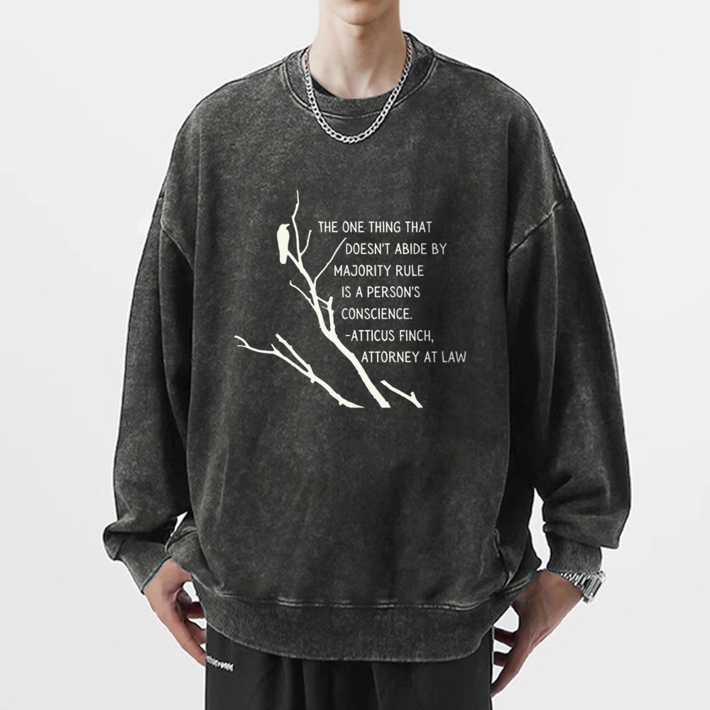 Pagewings  To Kill a Mockingbird Unisex Washed Sweatshirt