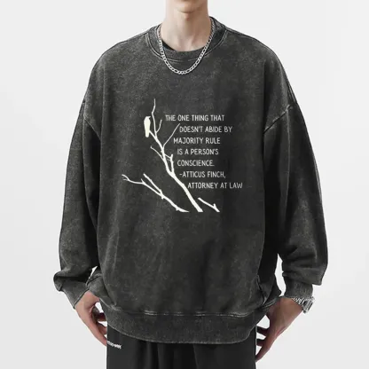 Pagewings  To Kill a Mockingbird Unisex Washed Sweatshirt