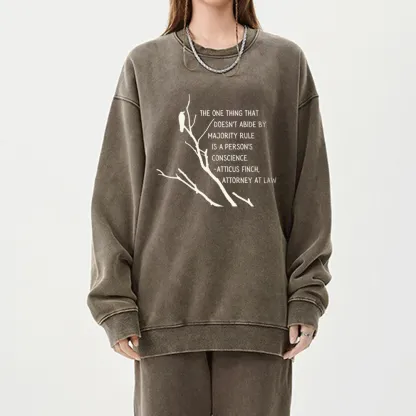 Pagewings  To Kill a Mockingbird Unisex Washed Sweatshirt