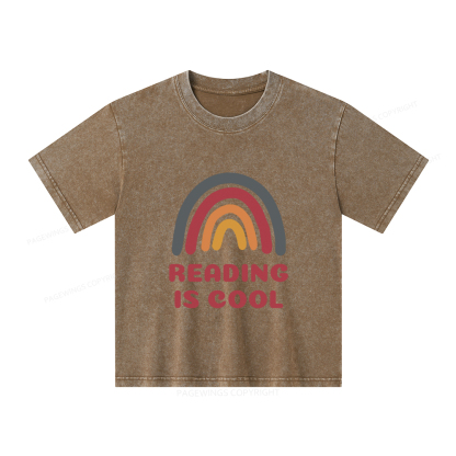 Pagewings Reading Is Cool Unisex Kids Washed T-shirt