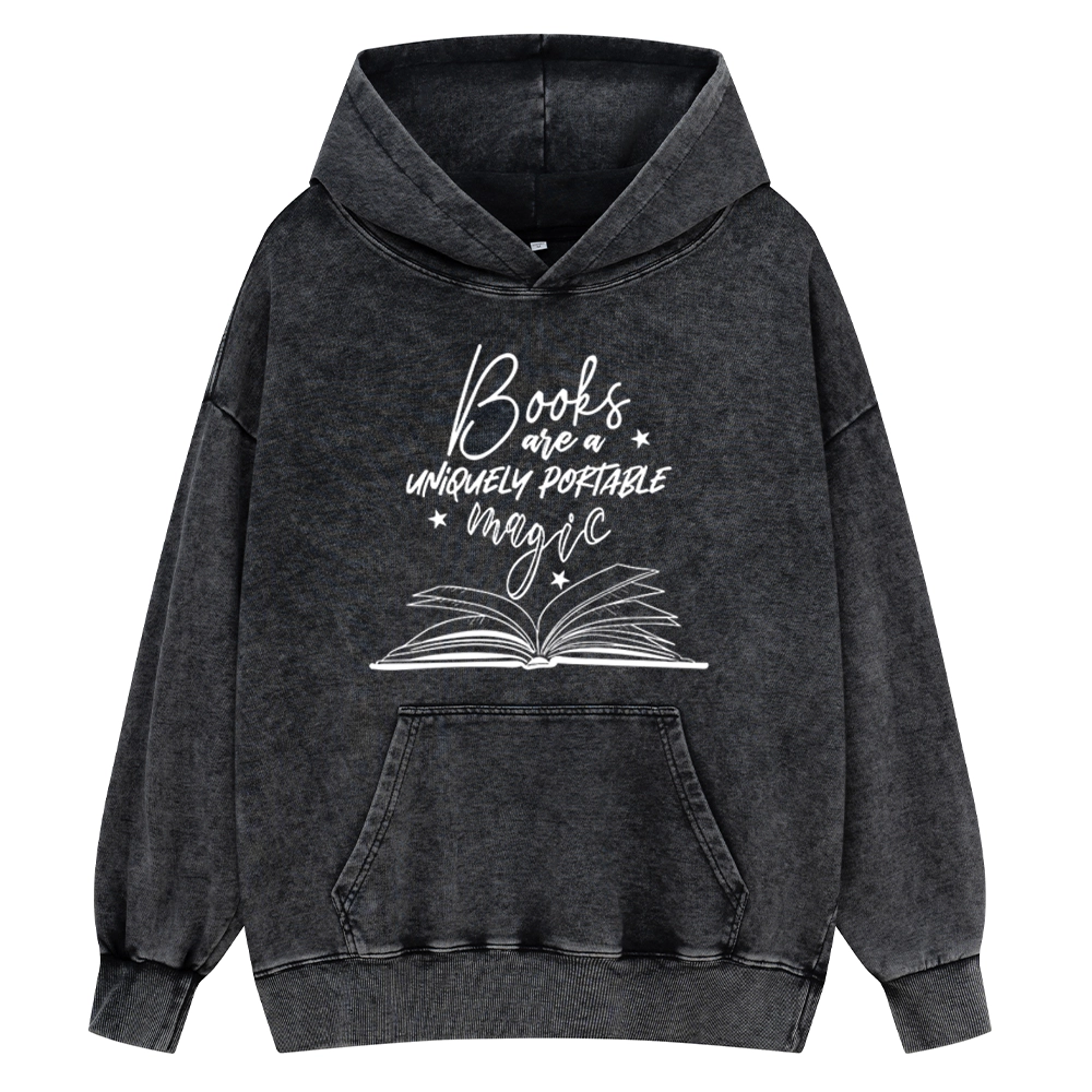 Pagewings Books Are A Uniquely Portable Magic Unisex Washed Hoodie
