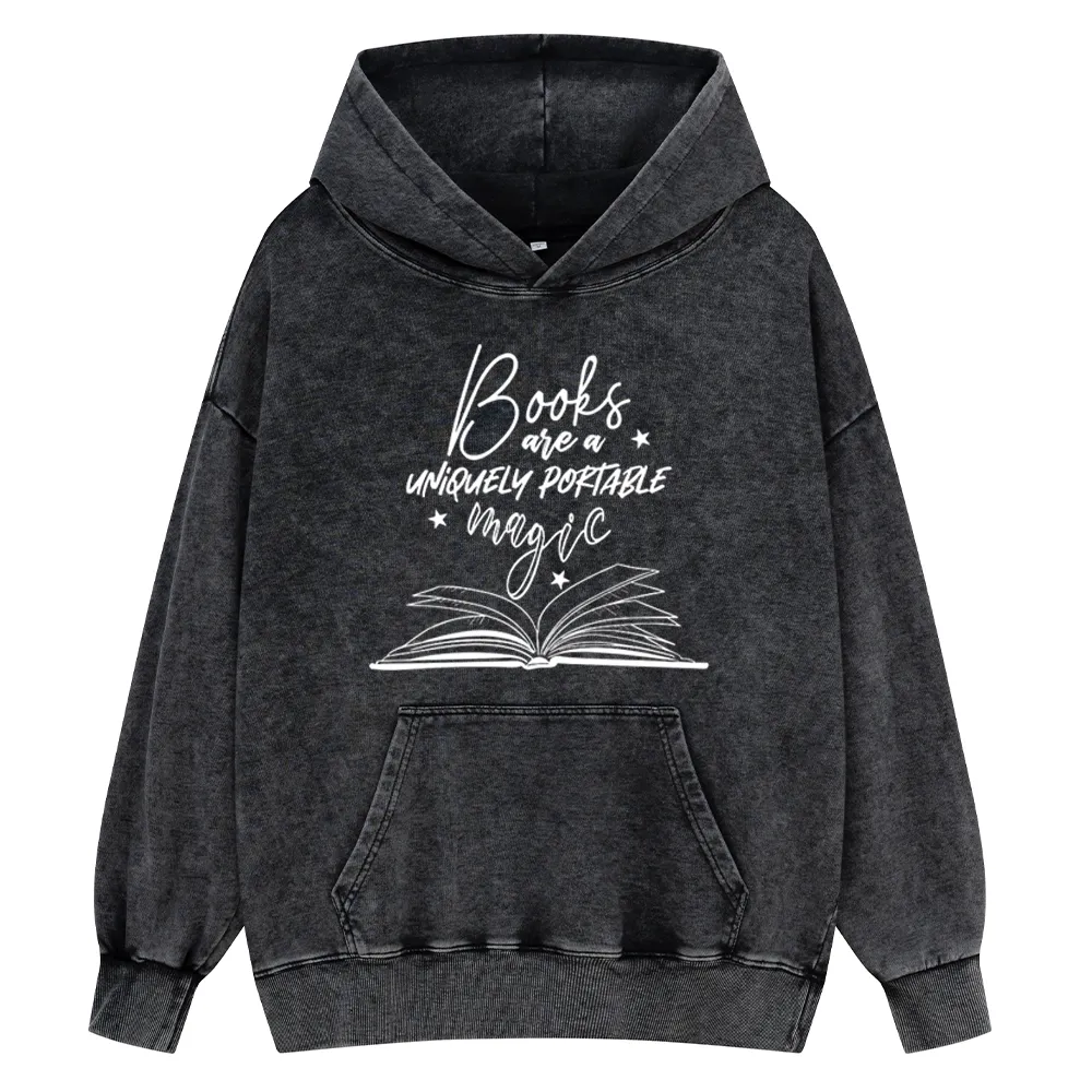 Pagewings Books Are A Uniquely Portable Magic Unisex Washed Hoodie