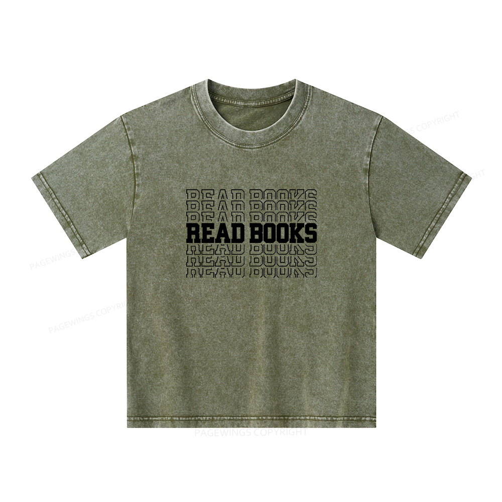 Pagewings Week and Library Unisex Kids Washed T-shirt
