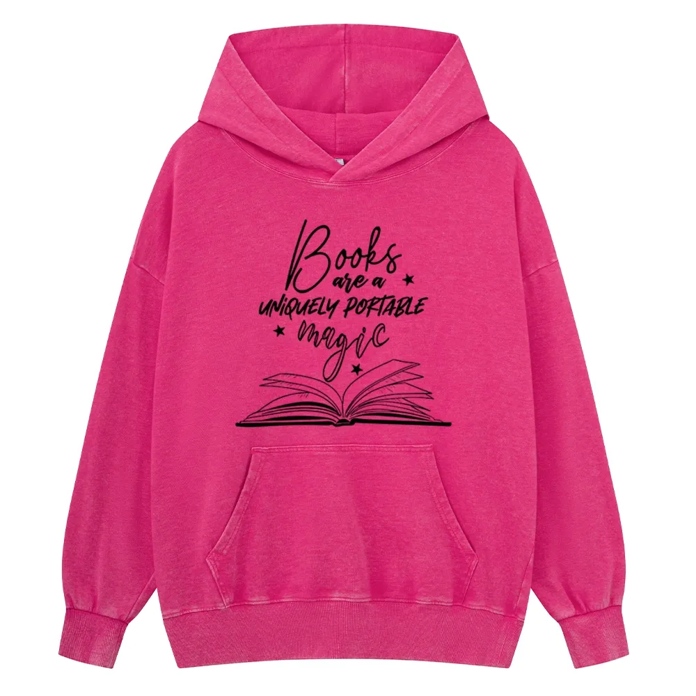 Pagewings Books Are A Uniquely Portable Magic Unisex Washed Hoodie