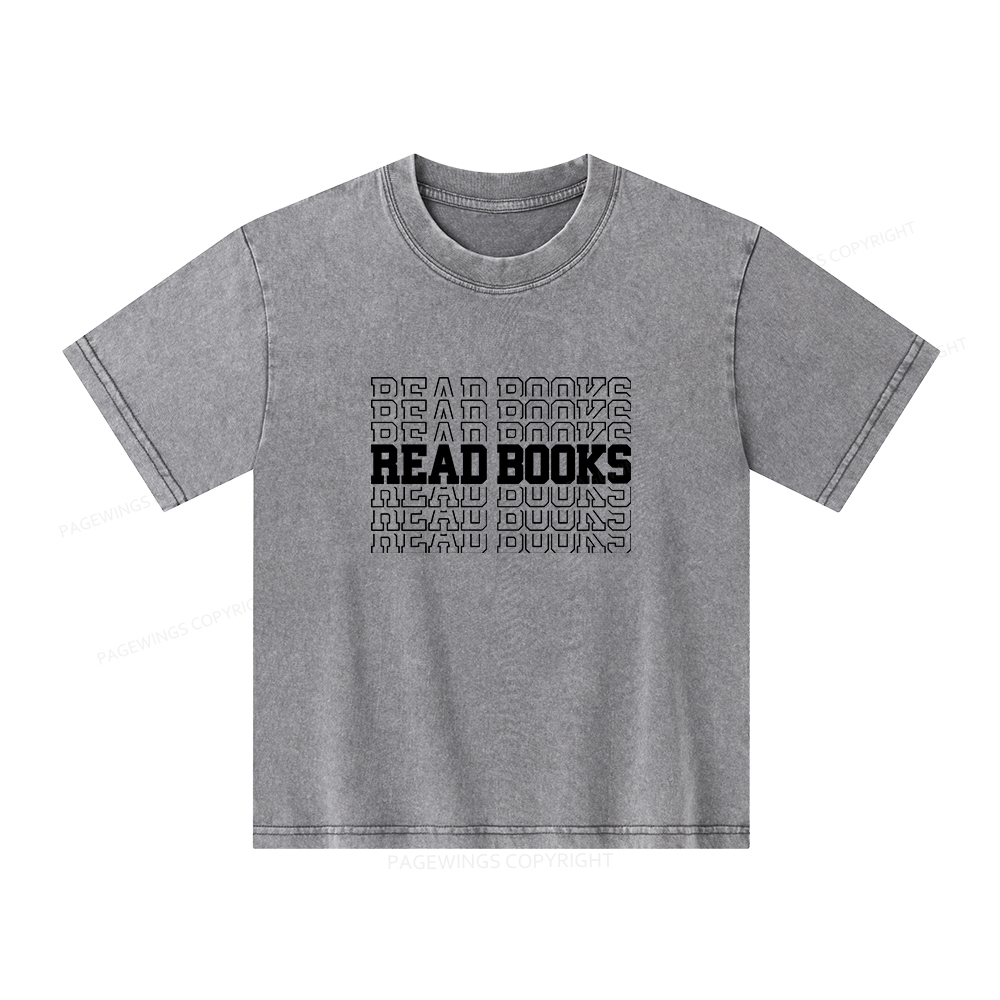 Pagewings Week and Library Unisex Kids Washed T-shirt