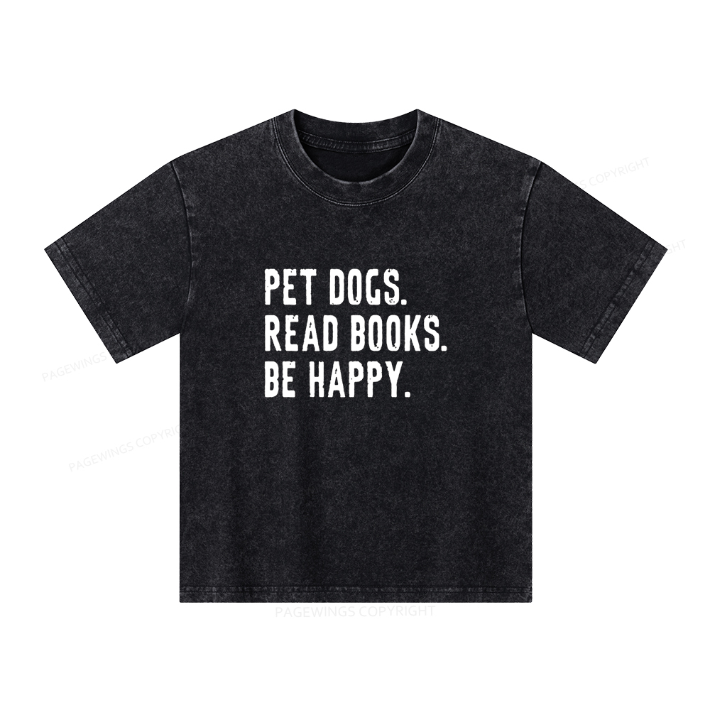 Pagewings Book Sweatshirt Book Lover Gift Unisex Kids Washed T-shirt