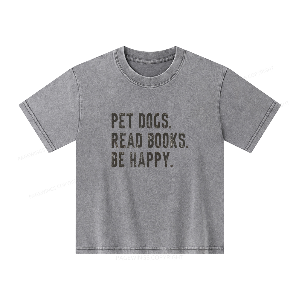 Pagewings Book Sweatshirt Book Lover Gift Unisex Kids Washed T-shirt