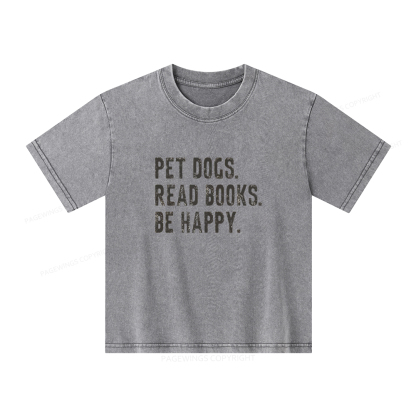 Pagewings Book Sweatshirt Book Lover Gift Unisex Kids Washed T-shirt