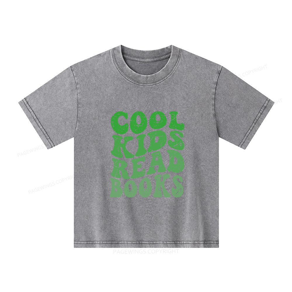 Pagewings cool kids read books Unisex Kids Washed T-shirt