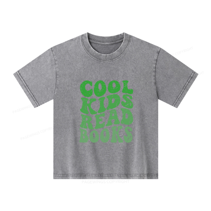 Pagewings cool kids read books Unisex Kids Washed T-shirt