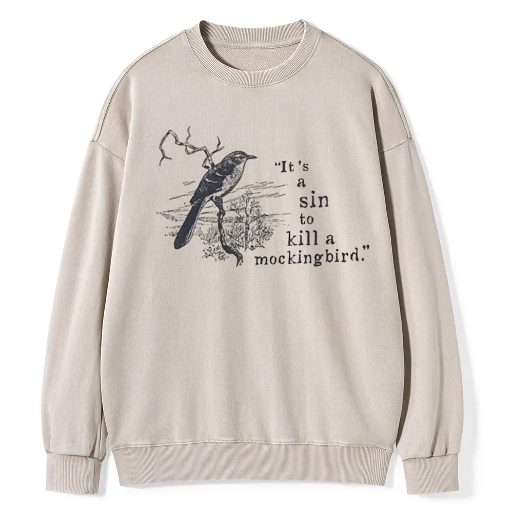 Pagewings To Kill a Mockingbird Unisex Washed Sweatshirt