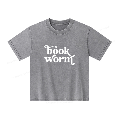Pagewings Book Worm Unisex Kids Washed T-shirt