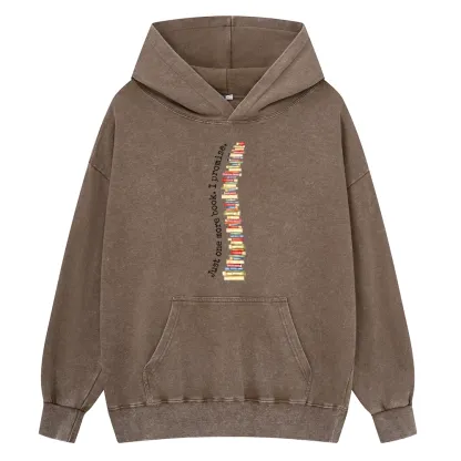 Pagewings Just One More Book I Promise Unisex Washed Hoodie