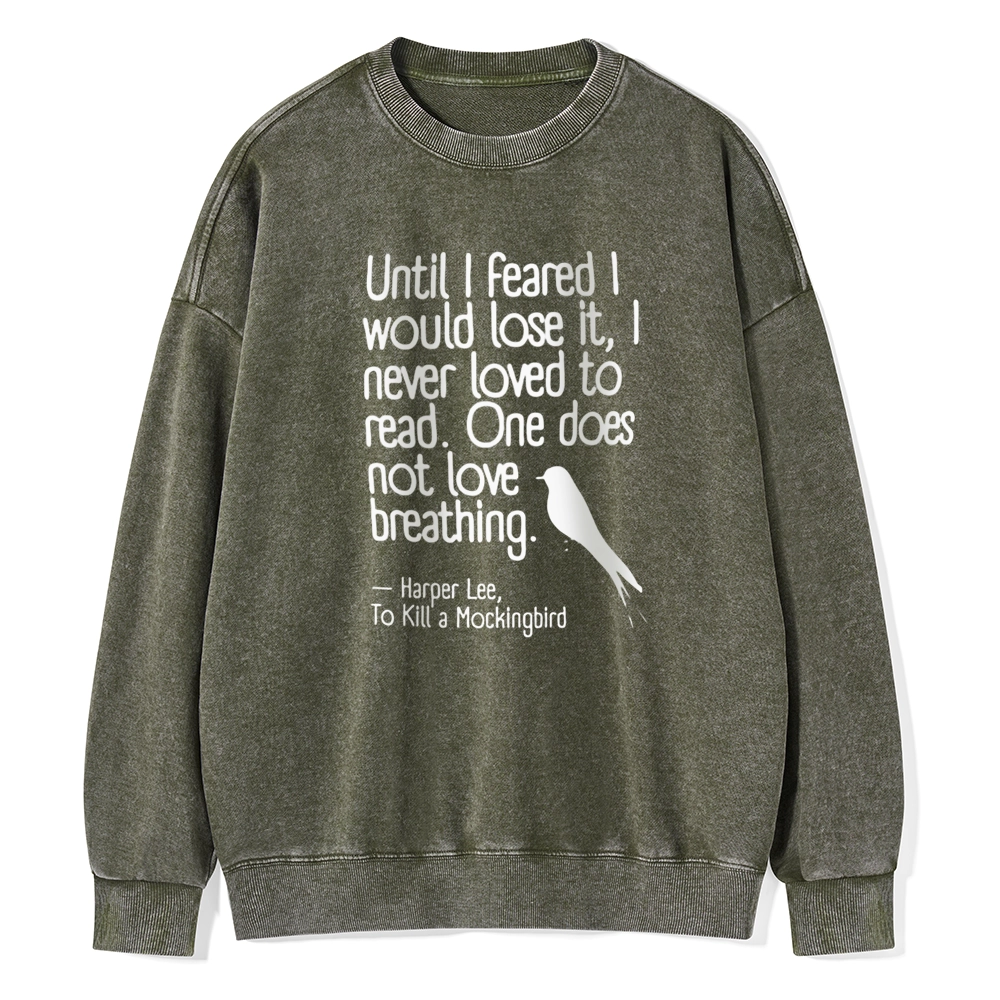 Pagewings To Kill a Mockingbird Reading Quote Unisex Washed Sweatshirt