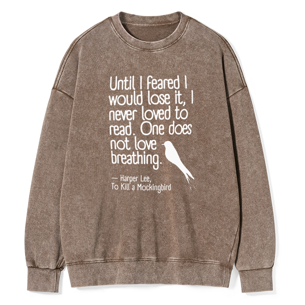 Pagewings To Kill a Mockingbird Reading Quote Unisex Washed Sweatshirt