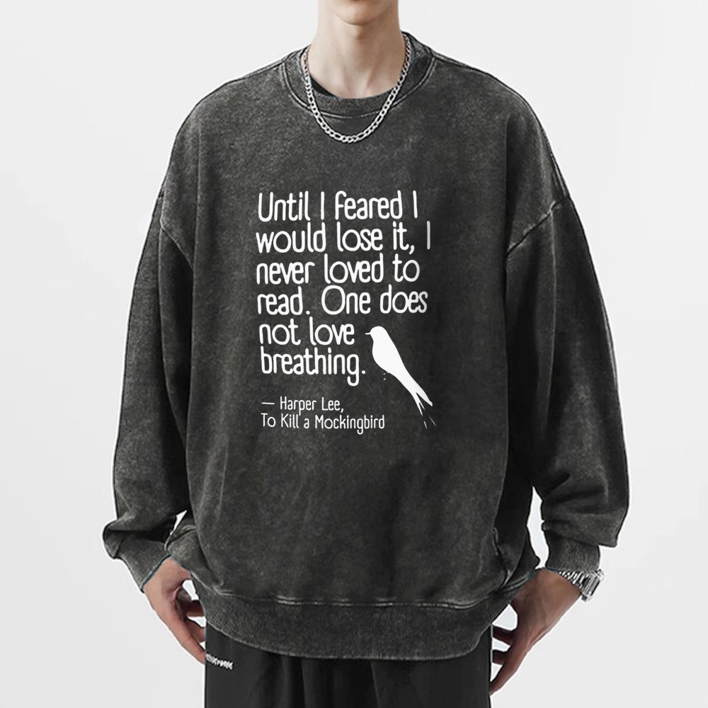 Pagewings To Kill a Mockingbird Reading Quote Unisex Washed Sweatshirt