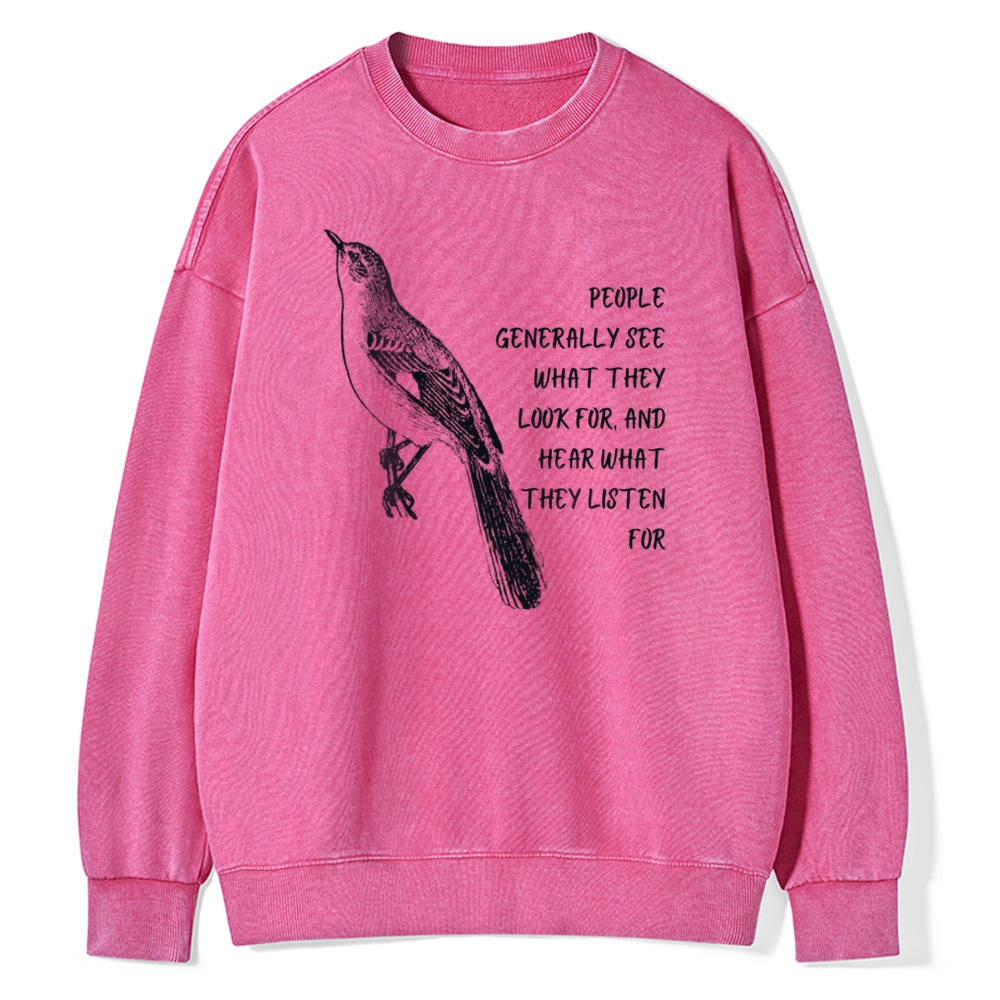 Pagewings  To Kill a Mockingbird Unisex Washed Sweatshirt