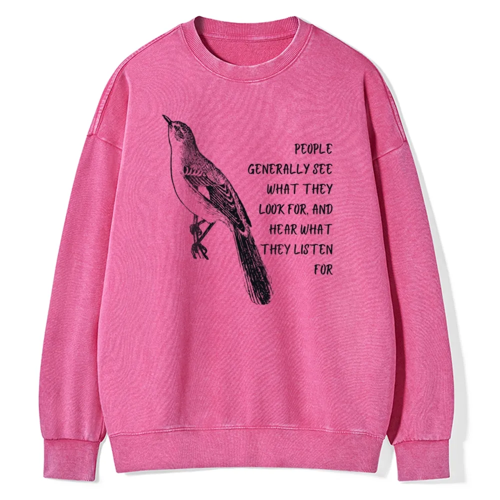 Pagewings  To Kill a Mockingbird Unisex Washed Sweatshirt