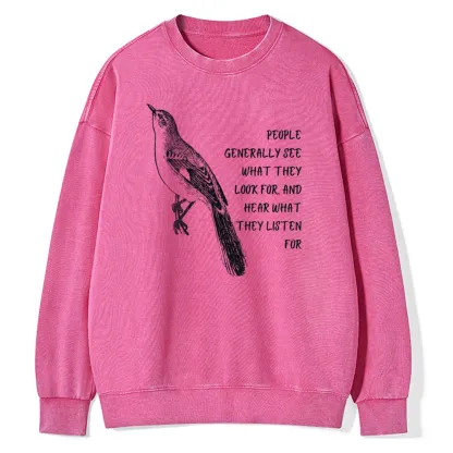 Pagewings  To Kill a Mockingbird Unisex Washed Sweatshirt