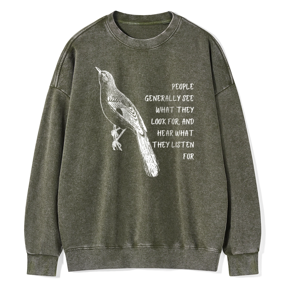 Pagewings  To Kill a Mockingbird Unisex Washed Sweatshirt