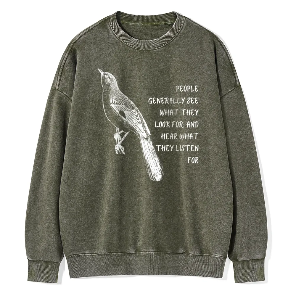 Pagewings  To Kill a Mockingbird Unisex Washed Sweatshirt