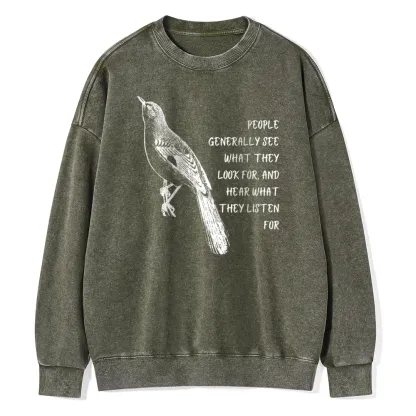 Pagewings  To Kill a Mockingbird Unisex Washed Sweatshirt