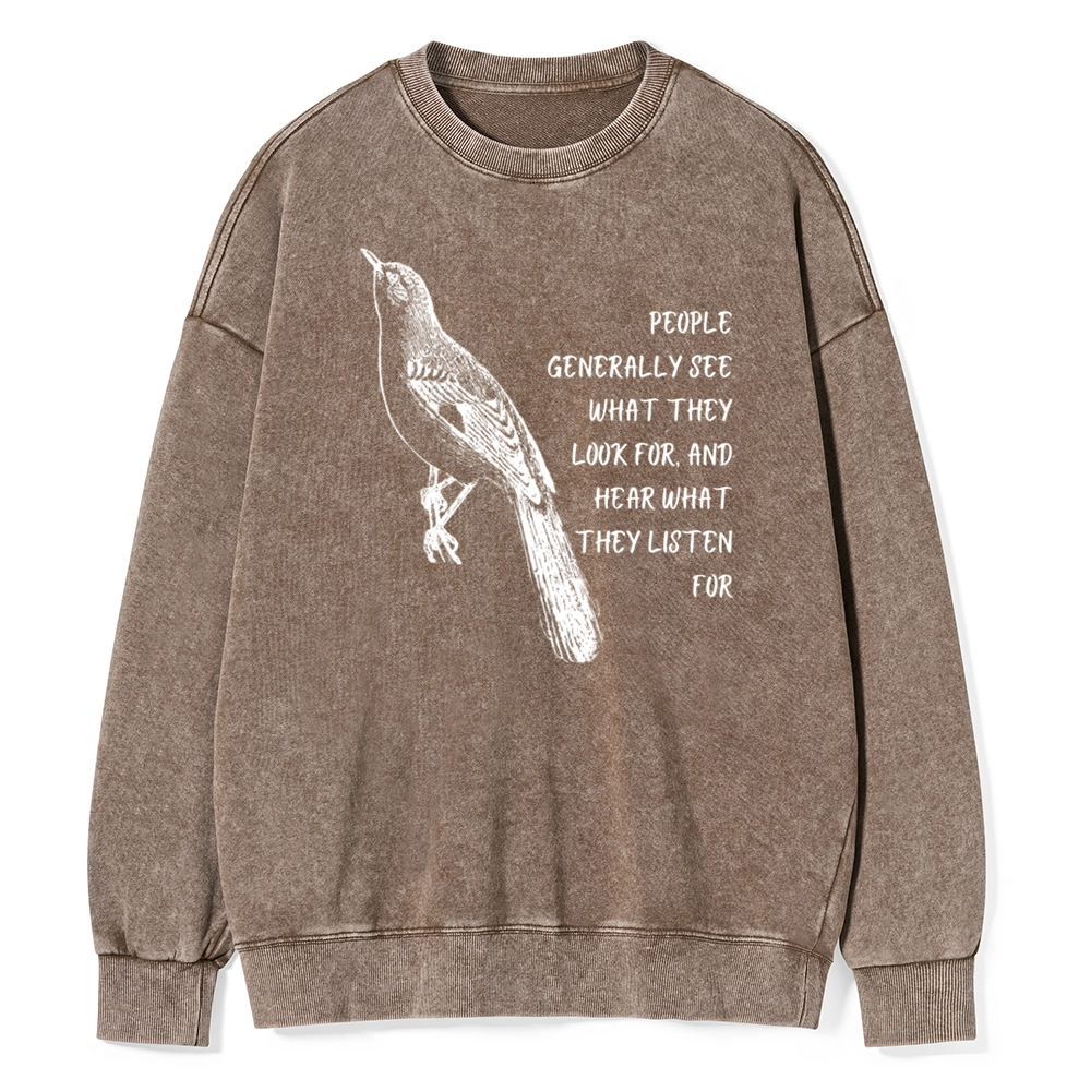 Pagewings  To Kill a Mockingbird Unisex Washed Sweatshirt