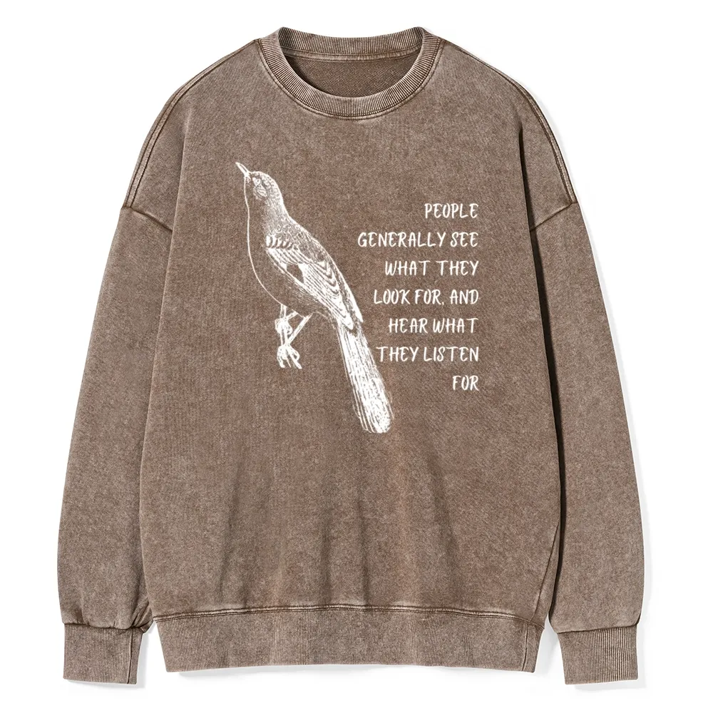 Pagewings  To Kill a Mockingbird Unisex Washed Sweatshirt