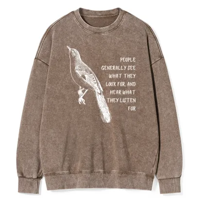 Pagewings  To Kill a Mockingbird Unisex Washed Sweatshirt