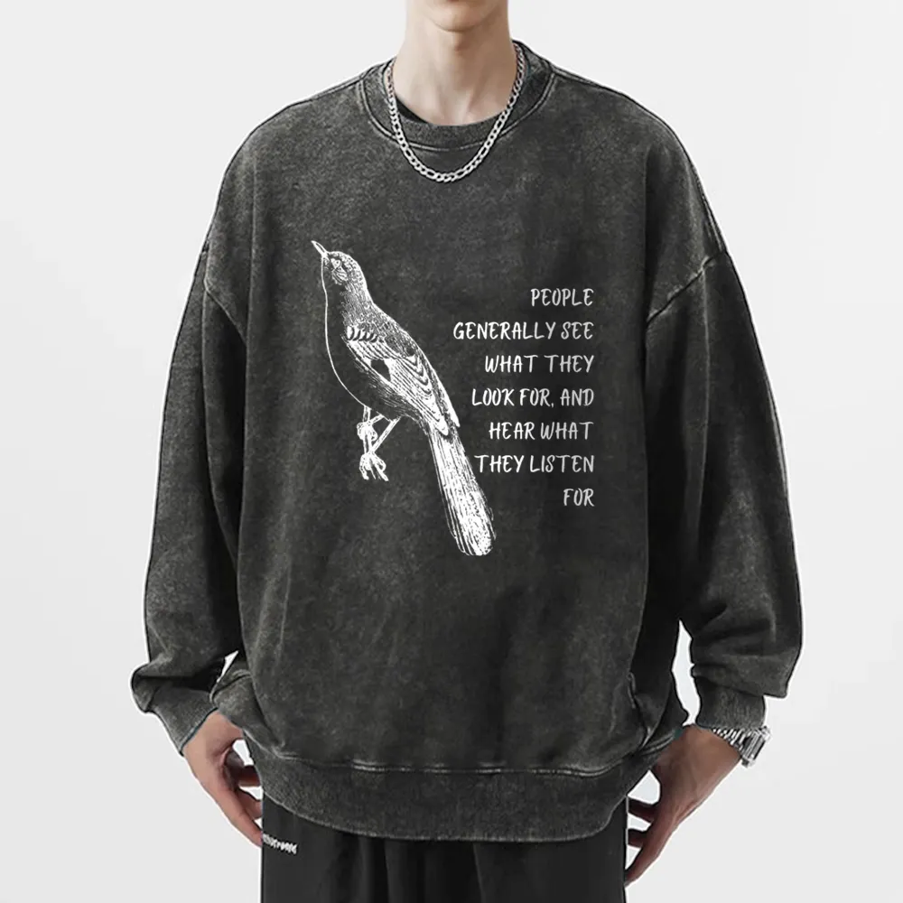 Pagewings  To Kill a Mockingbird Unisex Washed Sweatshirt