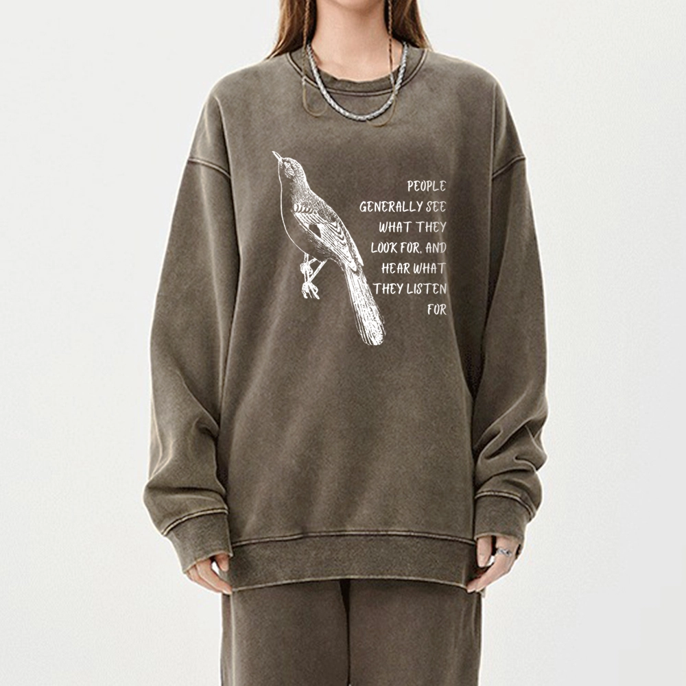 Pagewings  To Kill a Mockingbird Unisex Washed Sweatshirt