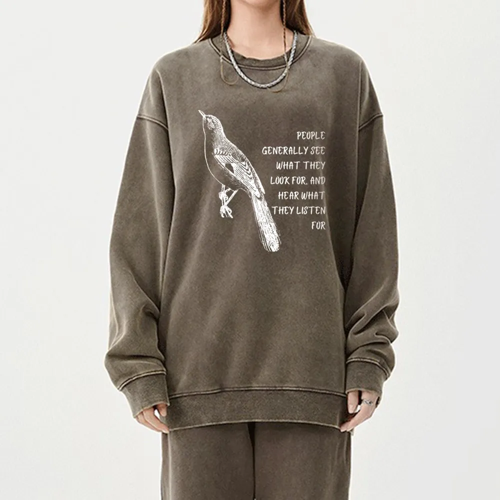 Pagewings  To Kill a Mockingbird Unisex Washed Sweatshirt