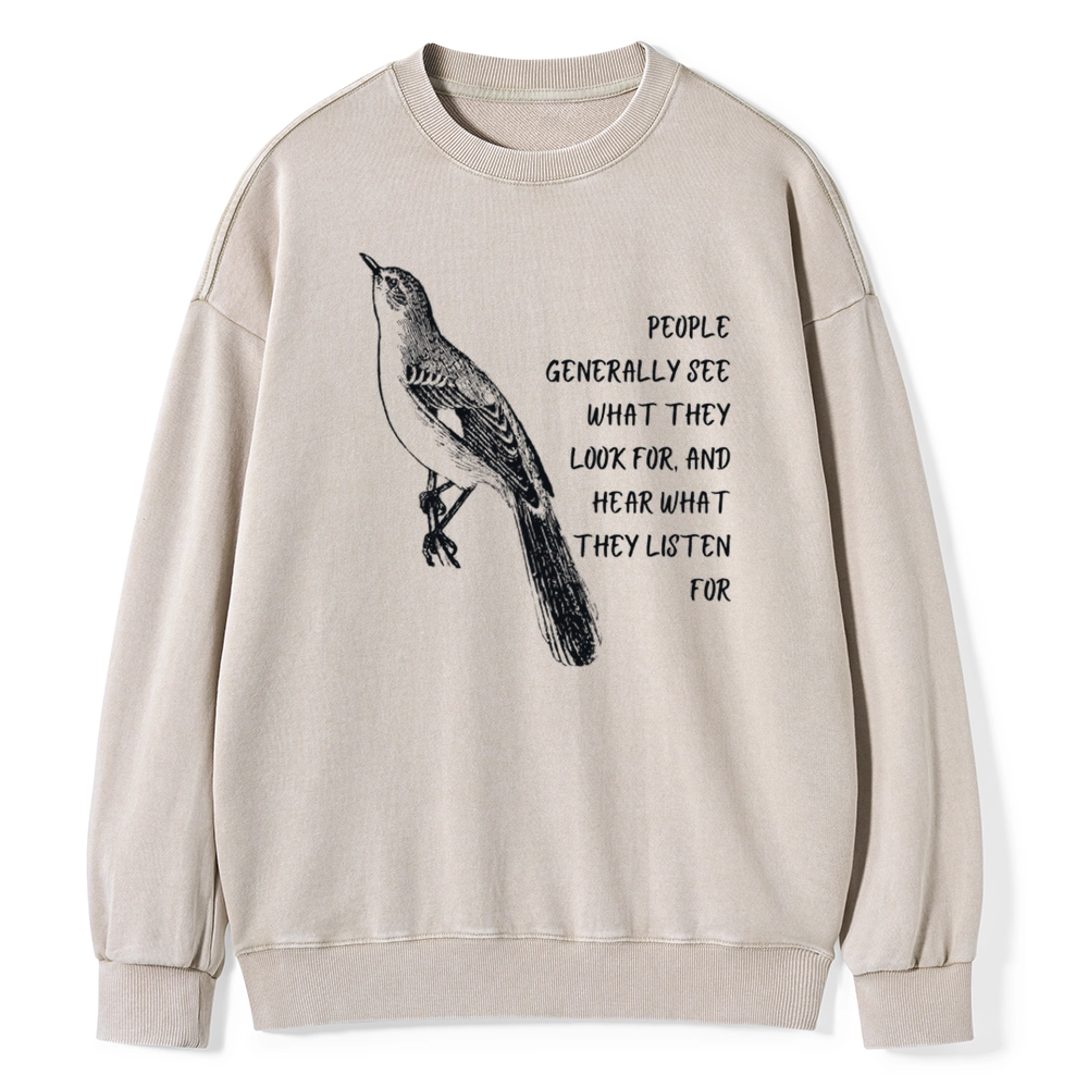 Pagewings  To Kill a Mockingbird Unisex Washed Sweatshirt