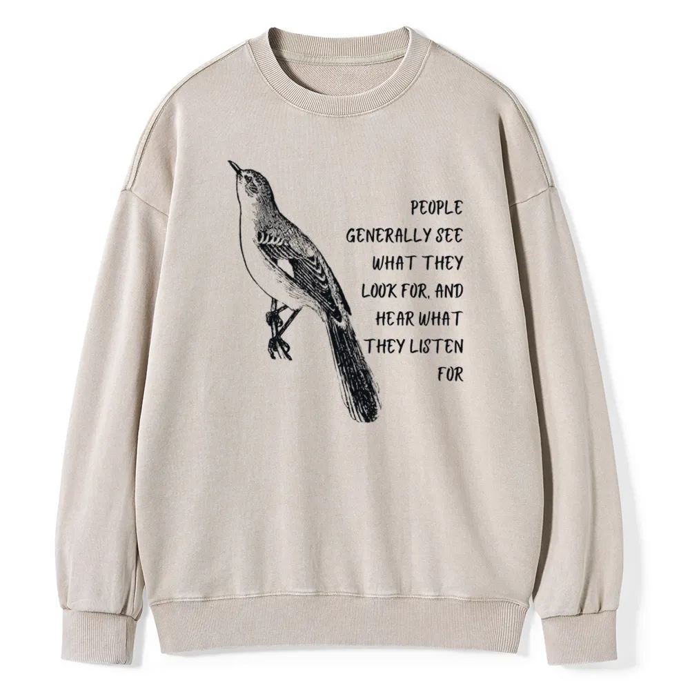 Pagewings To Kill a Mockingbird Unisex Washed Sweatshirt