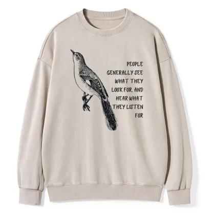 Pagewings  To Kill a Mockingbird Unisex Washed Sweatshirt