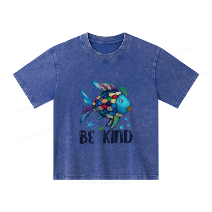 Pagewings Be Kind Book Unisex Kids Washed T-shirt