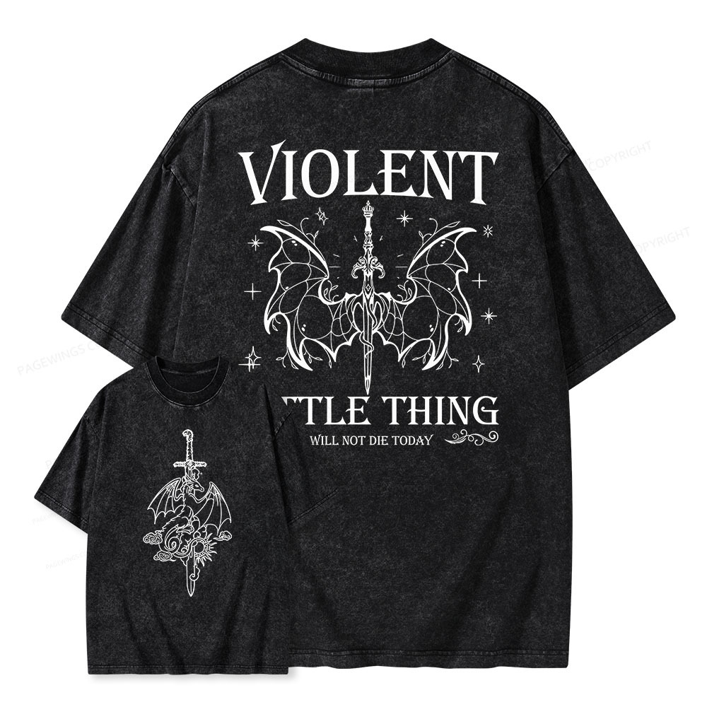 Pagewings Violent Little Thing Unisex Washed T-shirt