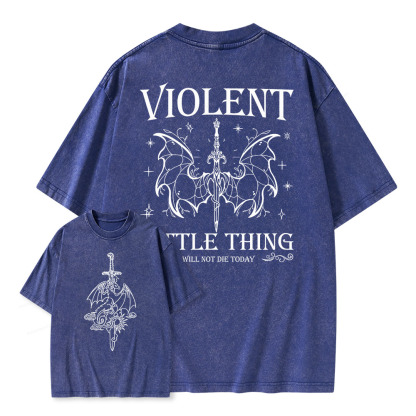 Pagewings Violent Little Thing Unisex Washed T-shirt