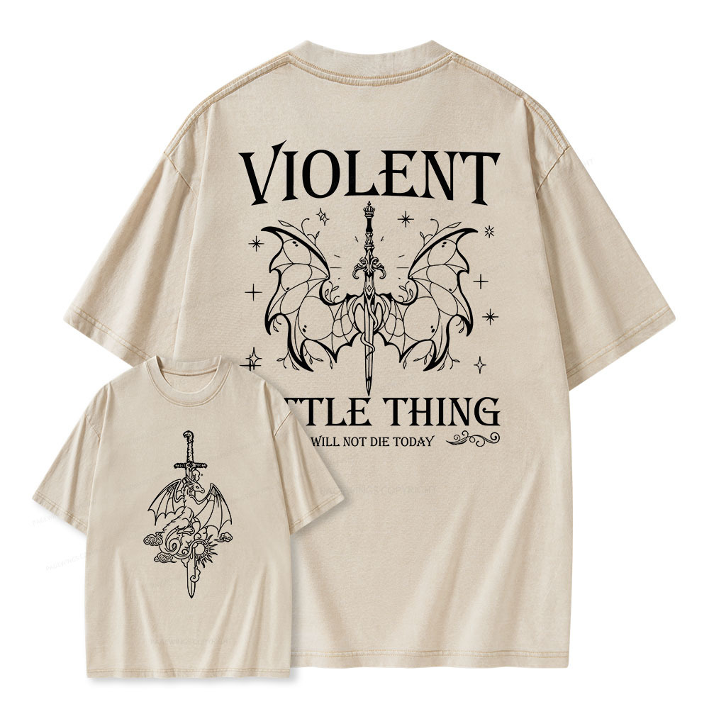 Pagewings Violent Little Thing Unisex Washed T-shirt