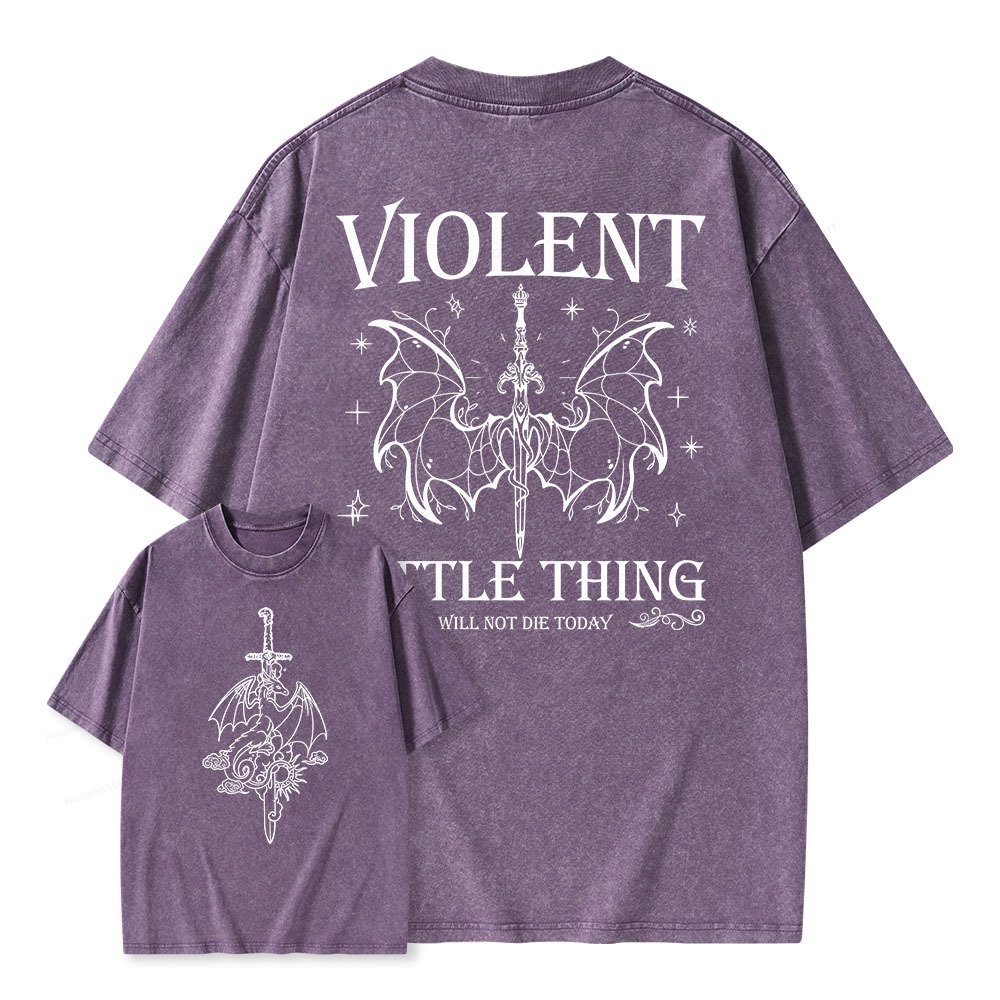 Pagewings Violent Little Thing Unisex Washed T-shirt