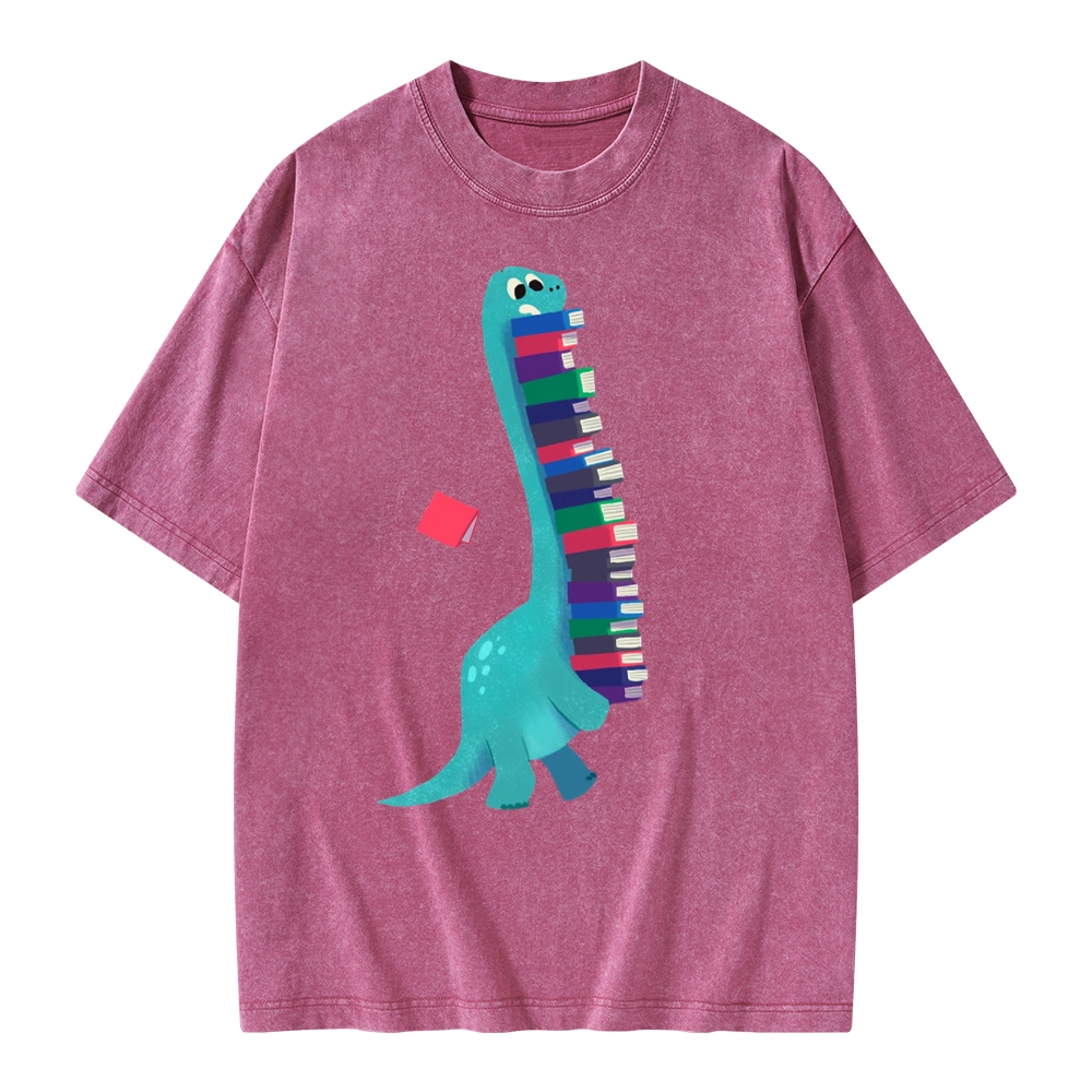 Pagewings Book Dinosaurs Unisex Washed T-shirt