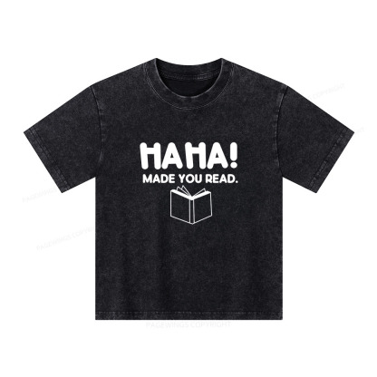 Pagewings Made You Read Unisex Kids Washed T-shirt