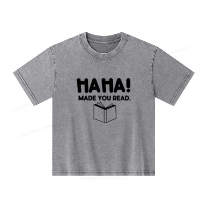 Pagewings Made You Read Unisex Kids Washed T-shirt