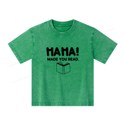 Pagewings Made You Read Unisex Kids Washed T-shirt