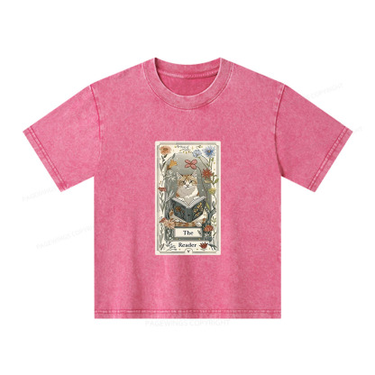 Pagewings The Reader Unisex Kids Washed T-shirt